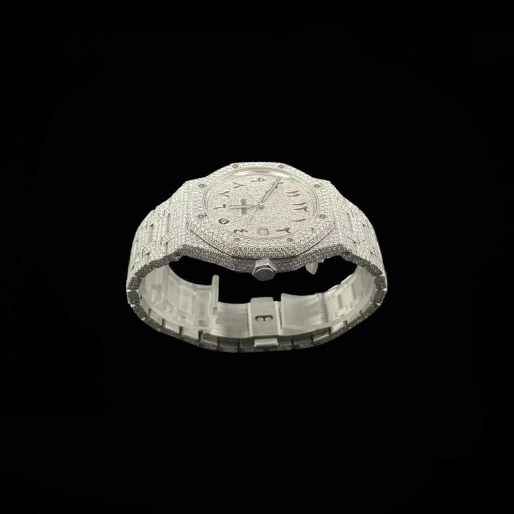 Moissanite Arabic Dial Iced Out Watch - Image 5