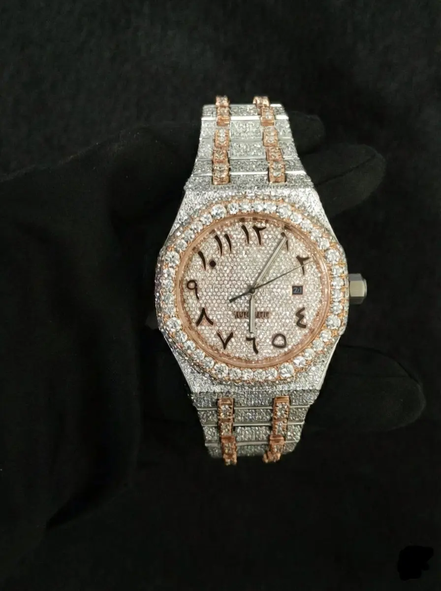 Arabic Dial Bustdown Moissanite Watch - Image 3