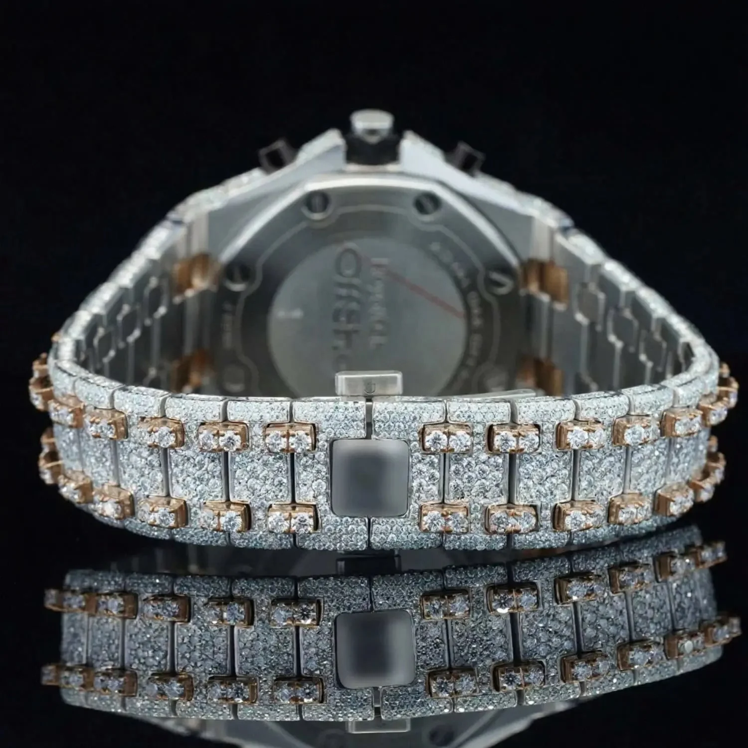 Two Tone Chronograph Moissanite Watch - Image 6
